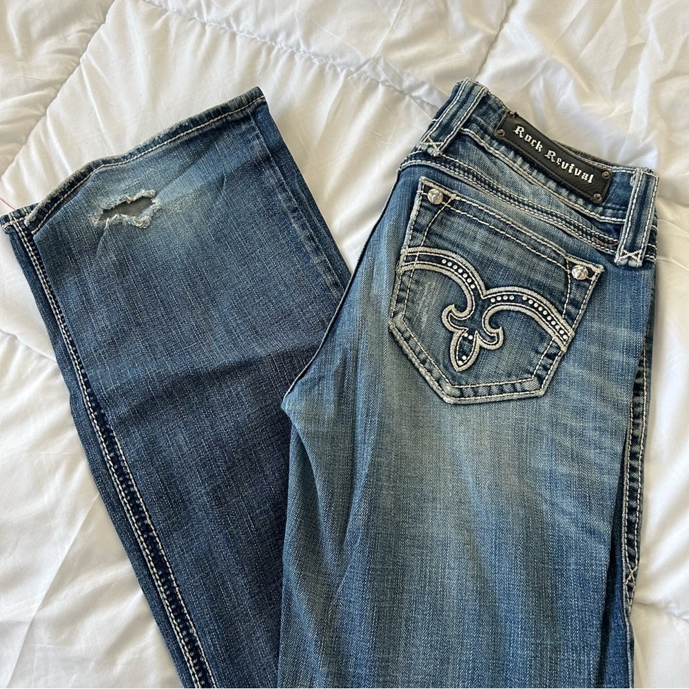Rock Revival Buckle bootcut jeans size 29 blue denim